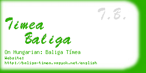 timea baliga business card